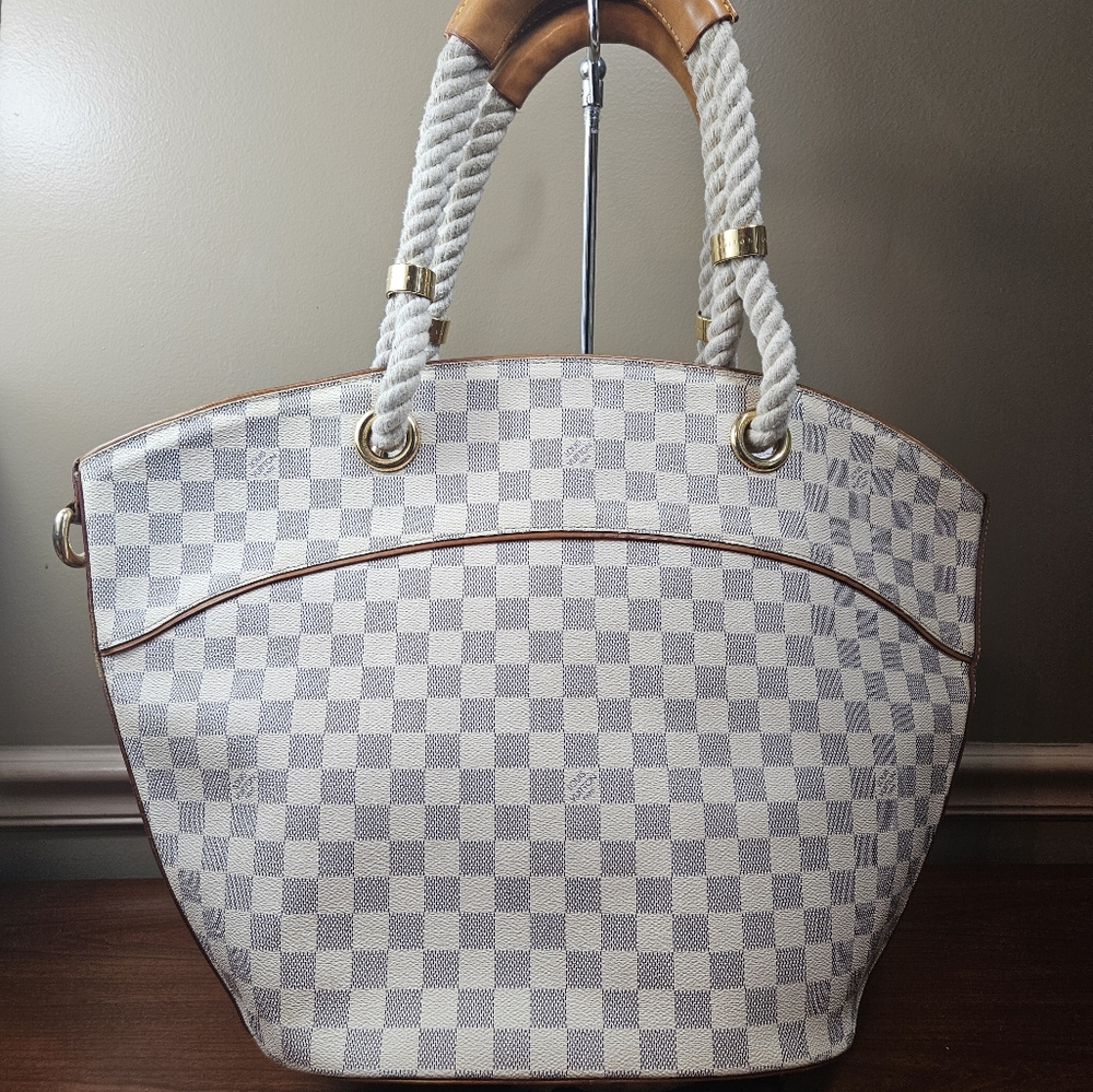 Auth LOUIS VUITTON Damier Azur Pampelonne GM
